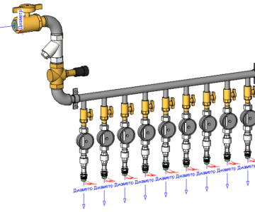 3D модель Распределительный узел водоснабжения Revit