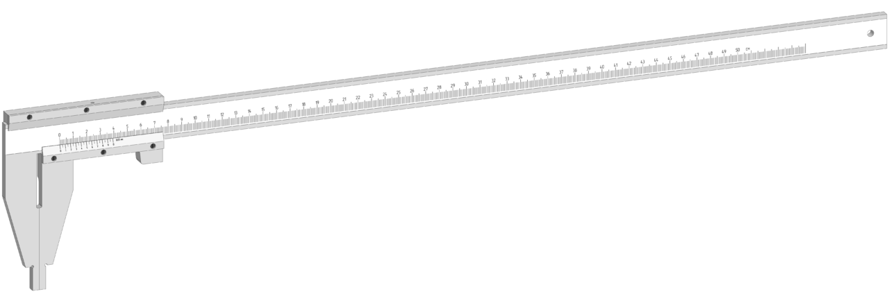 3D модель Штангенциркуль ШЦ-III-500-0,05