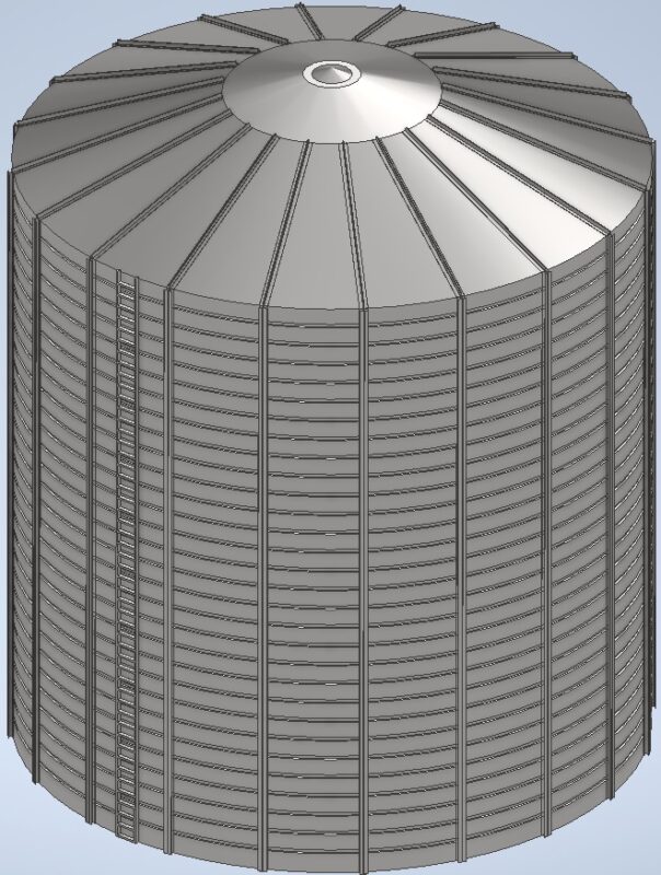 3D модель Кукурузный силос 2600 м3