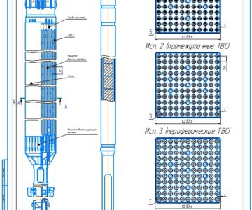 Чертеж Теплогидравлический расчёт активной зоны ядерного реактора БРЕСТ-ОД-300.