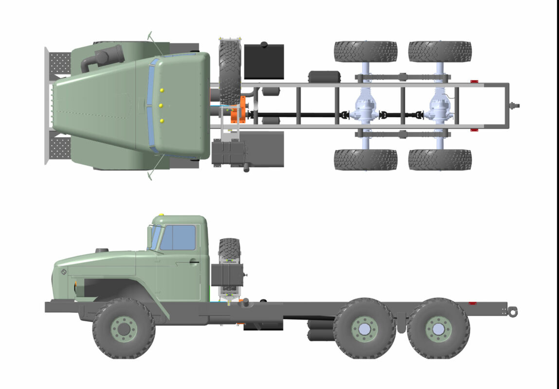 3D модель 3D модель шасси УРАЛ 4320-1916