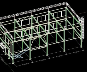 3D модель Каркас здания 24х12х8,2 метра