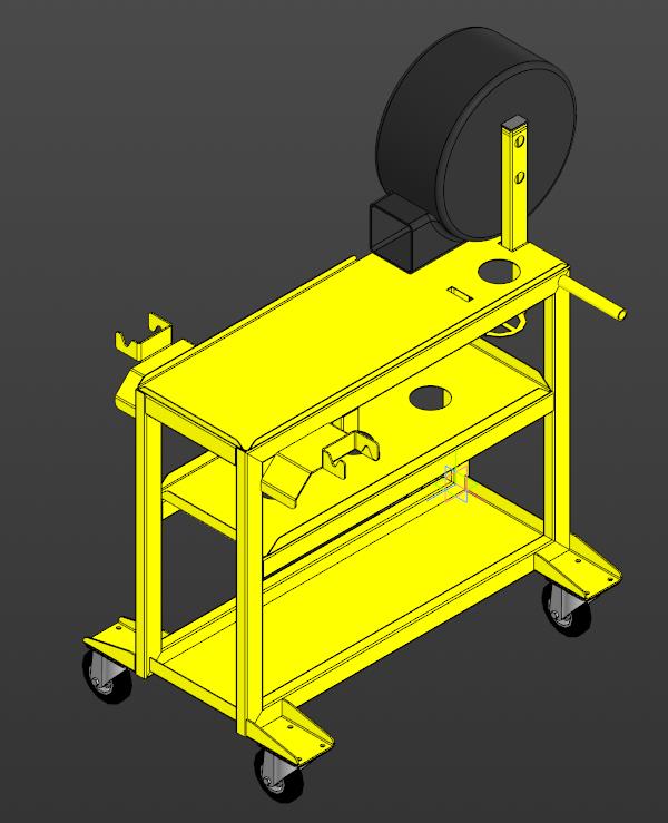 3D модель Сварочная тележка без баллона