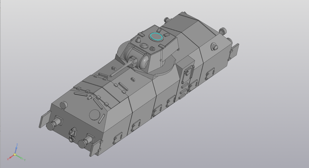 3D модель Броневагон КЗ-1 "Красная Звезда" М 1:100