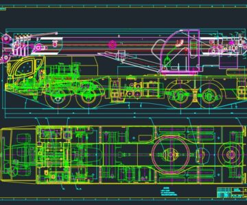 Чертеж 50-тонный автокран (Китай)