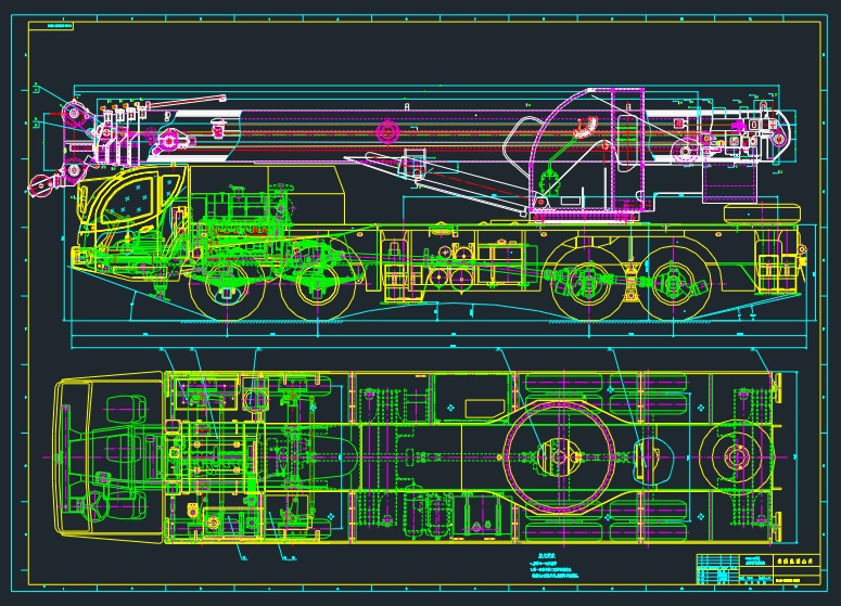 Чертеж 50-тонный автокран (Китай)