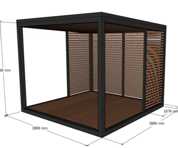 Чертеж Беседка 3000х3000х2500