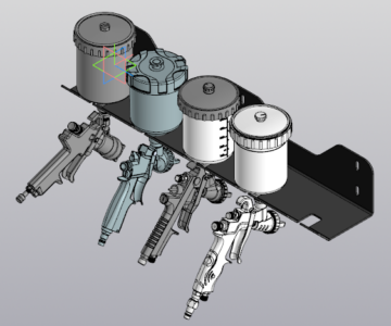 3D модель 3D модель кронштейна краскопульта