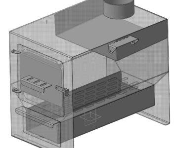 3D модель Буржуйка походная для СВО 2 мм