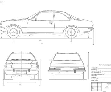 Чертеж Черетеж Opel Commodore