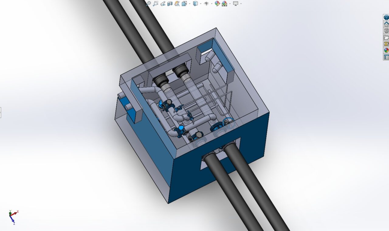 3D модель Компоненты канализационного люка DH DANFOSS