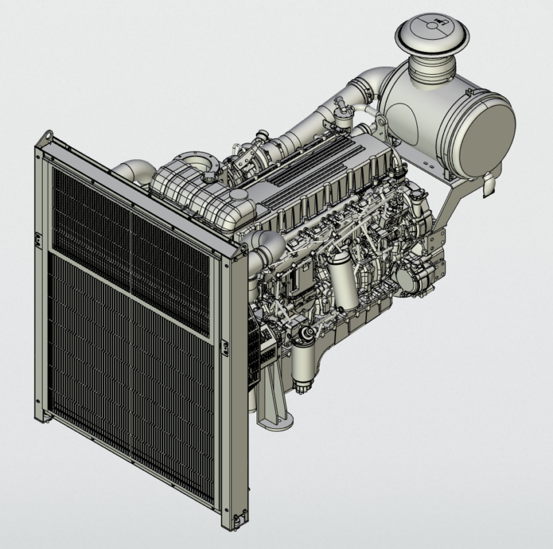 3D модель Двигатель CE10(V6) 295-310кВт