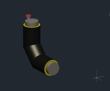 3D модель Изолированный стальное колено DN700/Da900