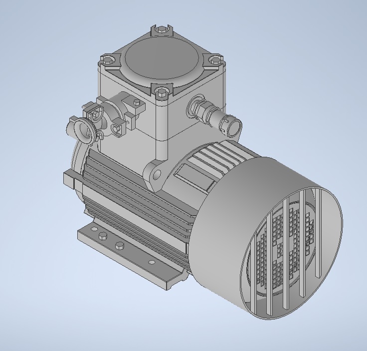 3D модель Электродвигатель АИМУР 112 М4 У2.5 (1001, 1081)