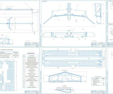 Чертеж Комплексная механизация молочно-товарной фермы на 800 голов крупного рогатого скота с усовершенствованием скреперной установки ОНС-1
