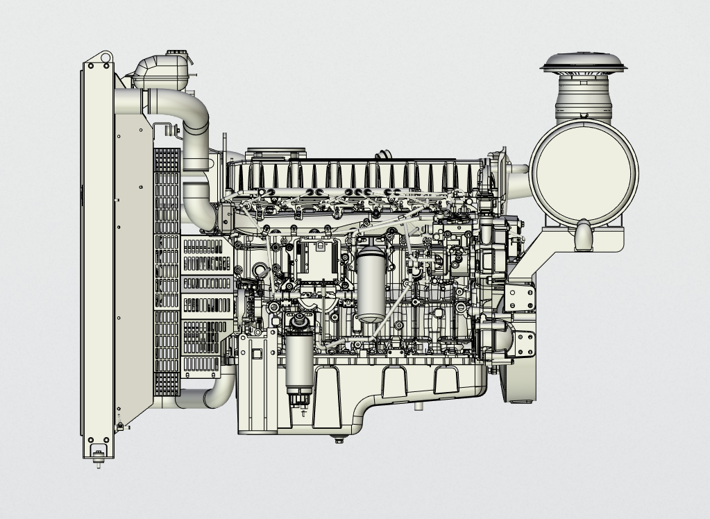 3D модель Двигатель CE10(V6) 295-310кВт