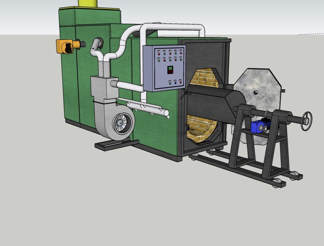 3D модель Печь для утилизации отходов с поворотным лотком