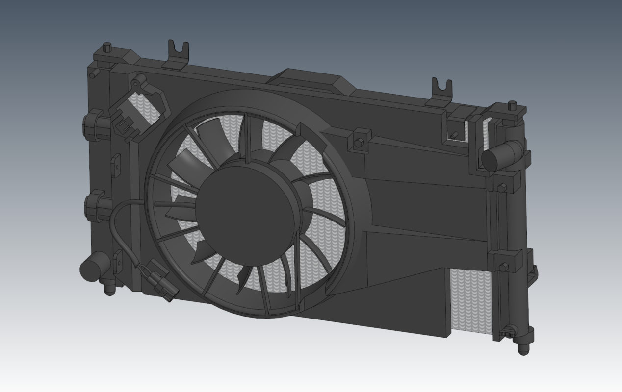 3D модель Радиатор охлаждения ВАЗ 2190