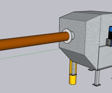 3D модель Барабанная решетка для очистки сточных вод от механических примесей