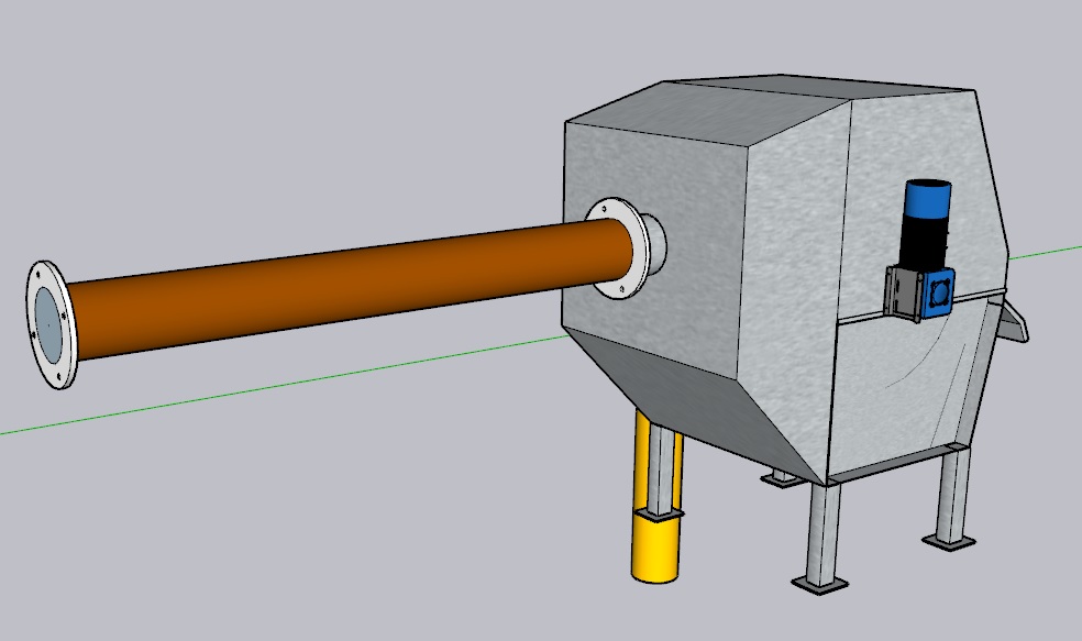 3D модель Барабанная решетка для очистки сточных вод от механических примесей