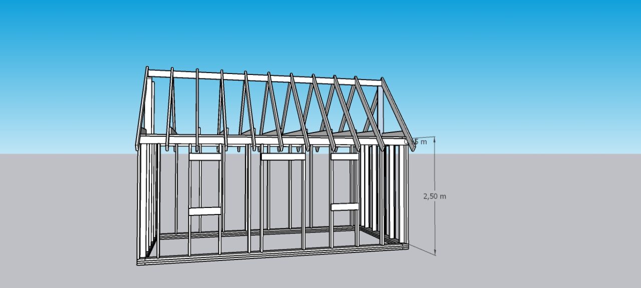 3D модель Сарай 3х6