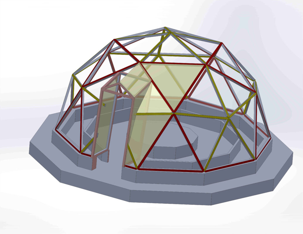 3D модель Теплица купольной конструкции