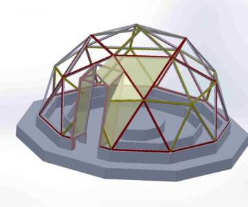 3D модель Теплица купольной конструкции