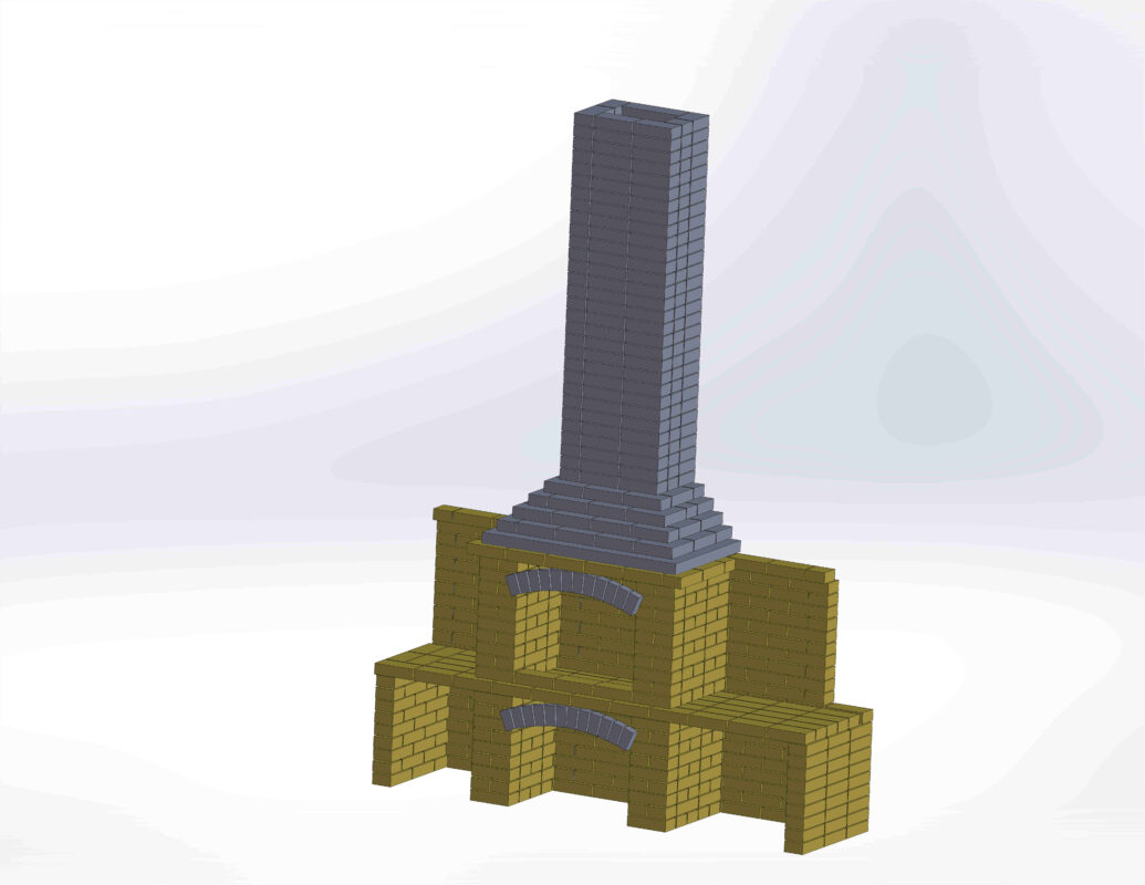 3D модель Зона барбекю с навесом