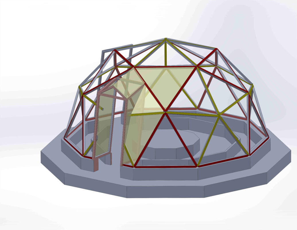 3D модель Теплица купольной конструкции