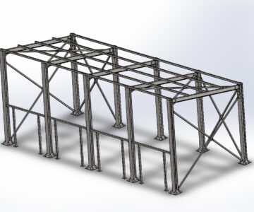 3D модель Каркас склада 7х15 H=6
