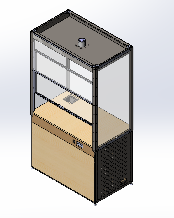 3D модель Шкаф вытяжной демонстрационный ШВД-1200х700х2200