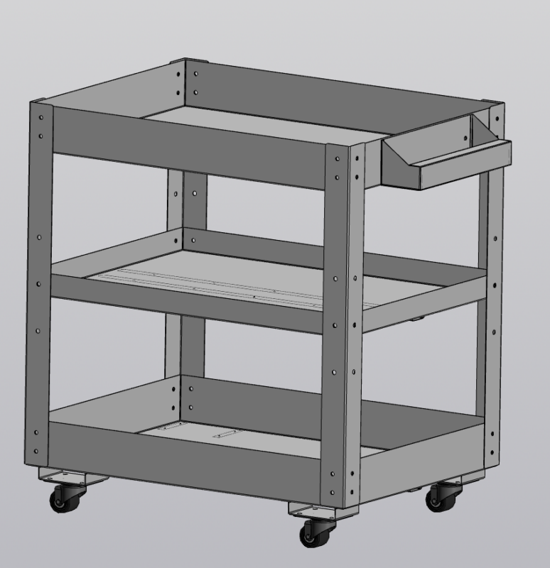 3D модель Тележка сборщика 600*800*900 мм