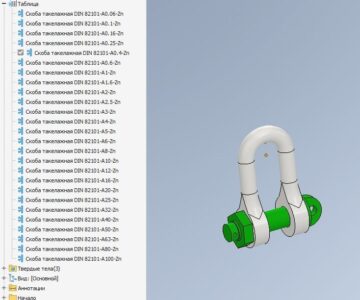 3D модель Скоба такелажная DIN 82101-А