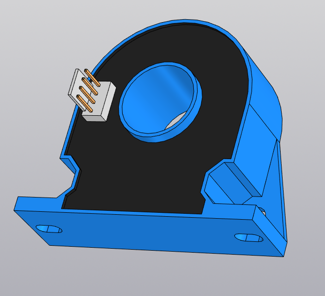 3D модель Трехмерная (3D) модель датчика тока CHEEME CHB50LTA15D100M