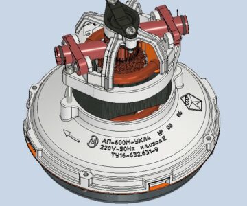 3D модель Электродвигатель-компрессор пылесоса АП-600М-УХЛ4