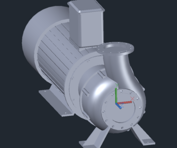 3D модель 3D модель насоса SVN NPM300-250-4-355-T