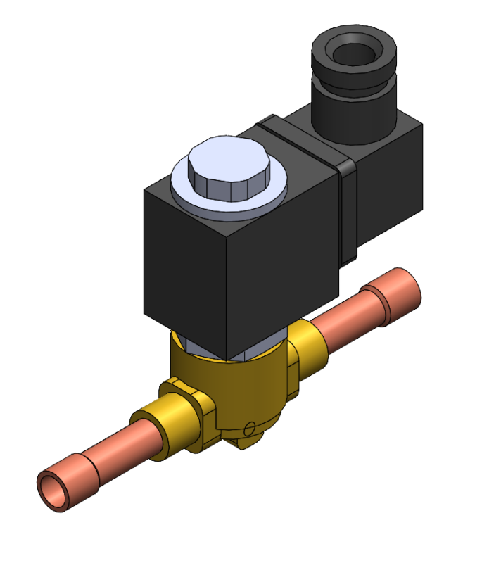 3D модель Соленоидный вентиль в комплекте с катушкой BC-EMV6 38S (IT) Becool