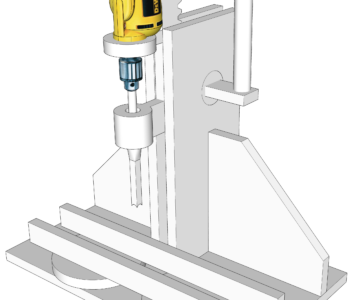 3D модель Сверлильно долбёжный станок на базе ручной дрели
