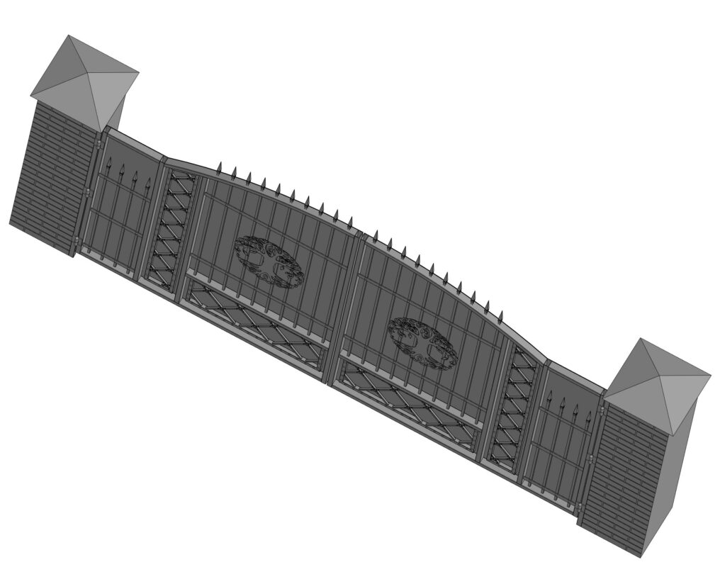 3D модель Ворота кованные 4300х2500 мм