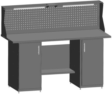 3D модель Верстак слесарный 3D+2D