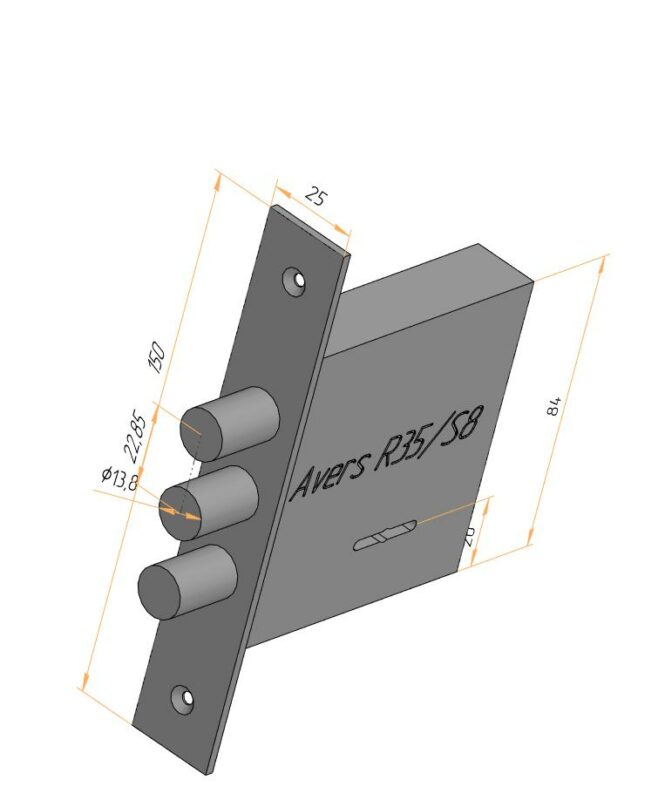 3D модель Дверной замок Avers R35/S8