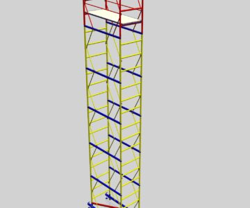 3D модель Передвижная сборно-разборная вышка ВСП-250/0,7 (тура, строительные леса)