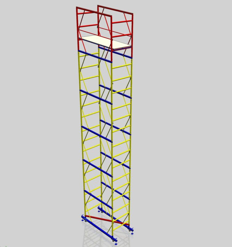 3D модель Передвижная сборно-разборная вышка ВСП-250/0,7 (тура, строительные леса)
