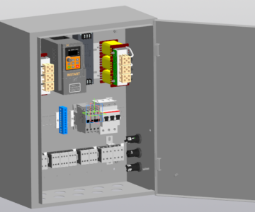 3D модель Шкаф АСУ управления двигателем