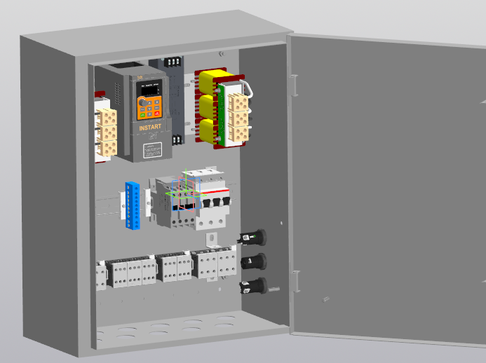 3D модель Шкаф АСУ управления двигателем