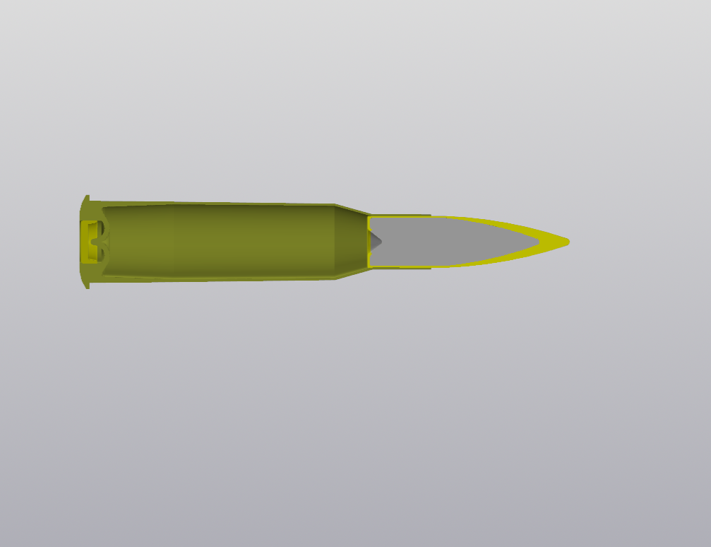 3D модель 3D Модель патрон 7.62х54R