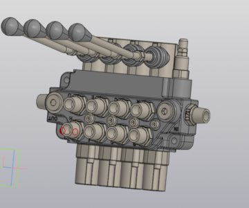 3D модель Гидрораспределитель 4Р80-1А1А1А1A1 GKZ1