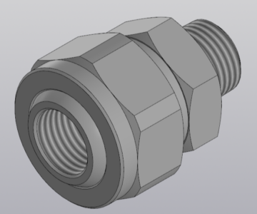 3D модель Шарнир поворотный 36275-3/8х3/8-SS