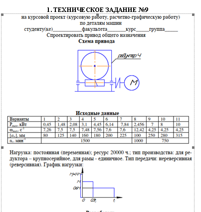 Чертеж Проектирование привода общего назначения uпр=20.08