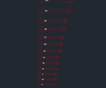 Чертеж Ключи гаечные торцевые+накидные под гайку